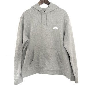 Nike Logo Long Sleeve Hoodie Grey XL